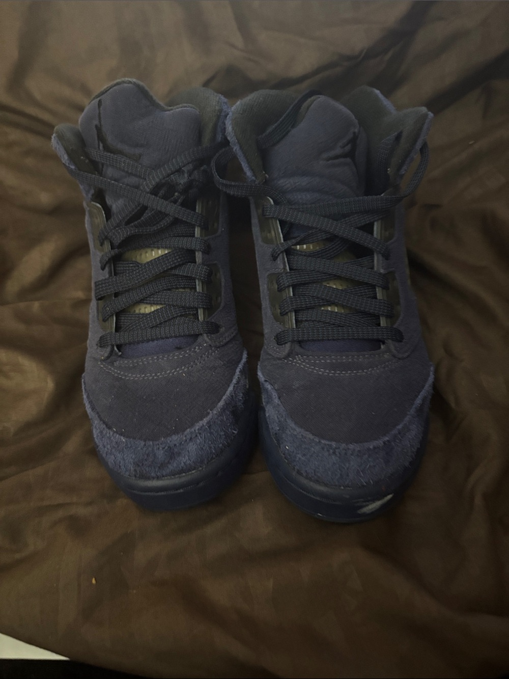 Kids Jordan’s Navy High-Top Sneakers